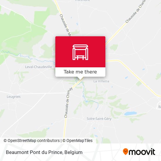 Beaumont Pont du Prince map