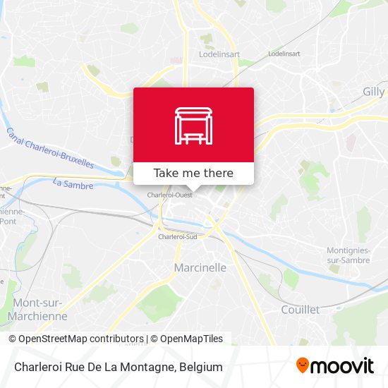 Charleroi Rue De La Montagne map