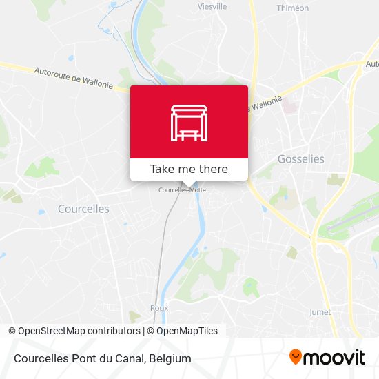 Courcelles Pont du Canal map