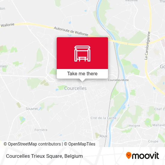 Courcelles Trieux Square map