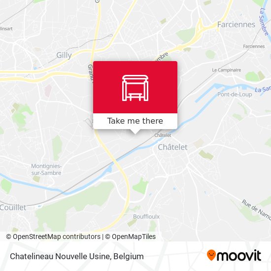 Chatelineau Nouvelle Usine map