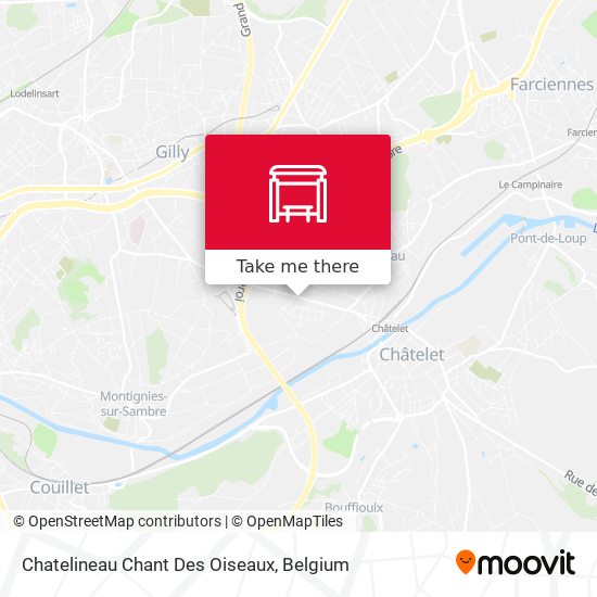 Chatelineau Chant Des Oiseaux map