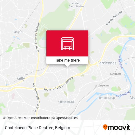 Chatelineau Place Destrée map