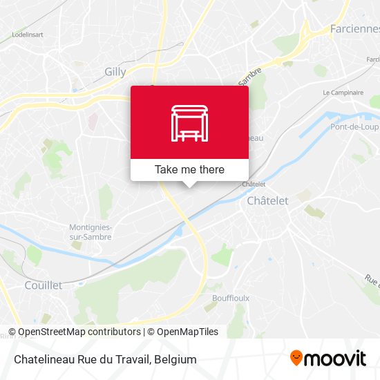 Chatelineau Rue du Travail map