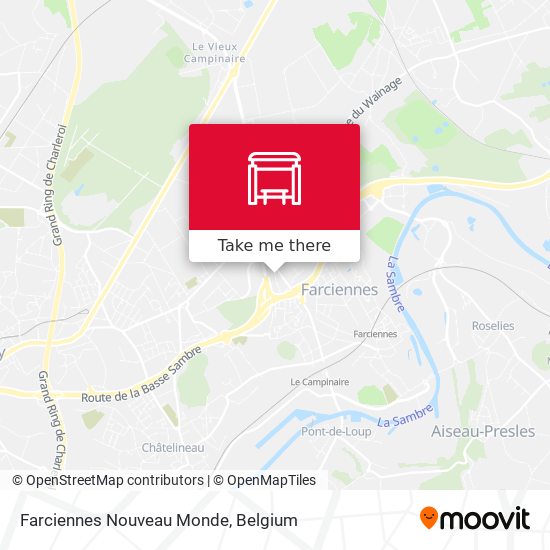 Farciennes Nouveau Monde map