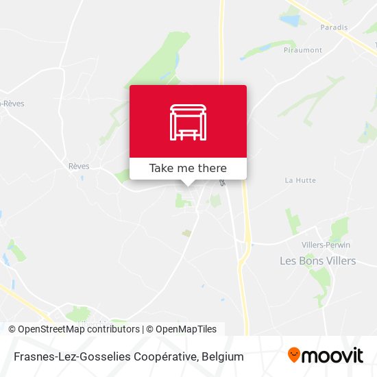 Frasnes-Lez-Gosselies Coopérative map