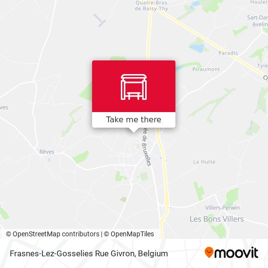 Frasnes-Lez-Gosselies Rue Givron plan