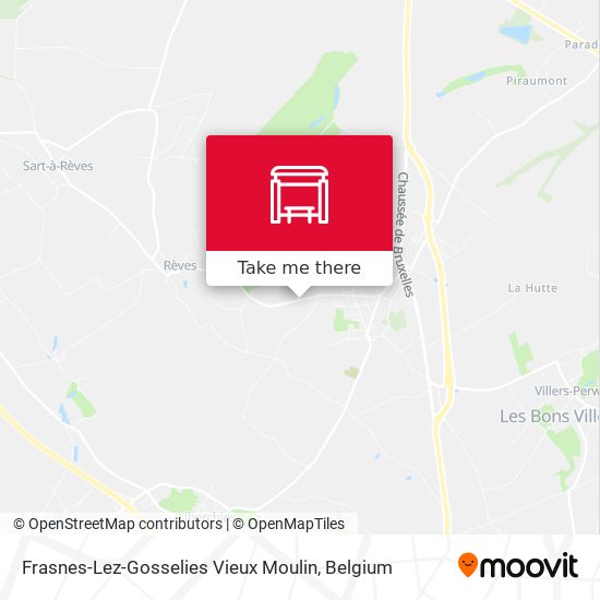Frasnes-Lez-Gosselies Vieux Moulin map