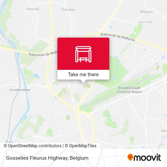 Gosselies Fleurus Highway map
