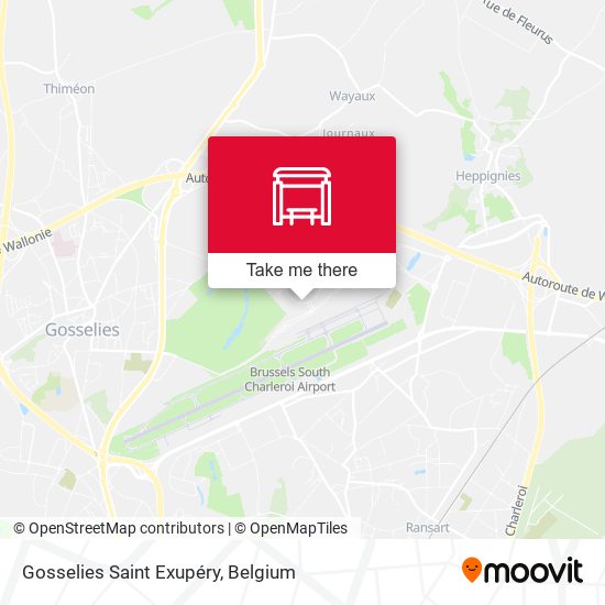 Gosselies Saint Exupéry map