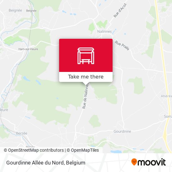 Gourdinne Allée du Nord map