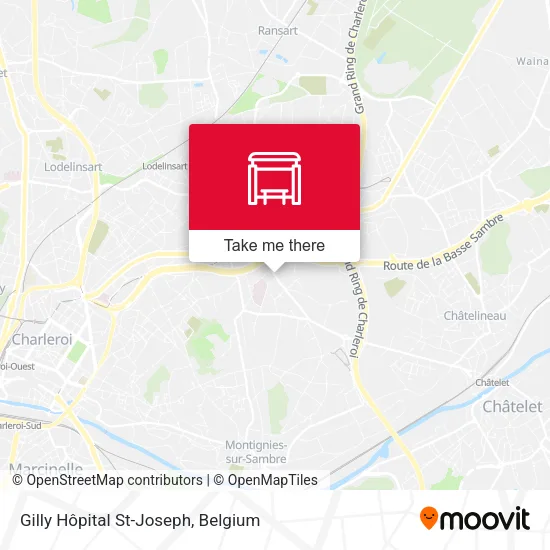 Gilly Hôpital St-Joseph map