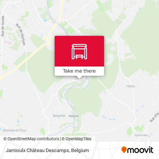 Jamioulx Château Descamps map
