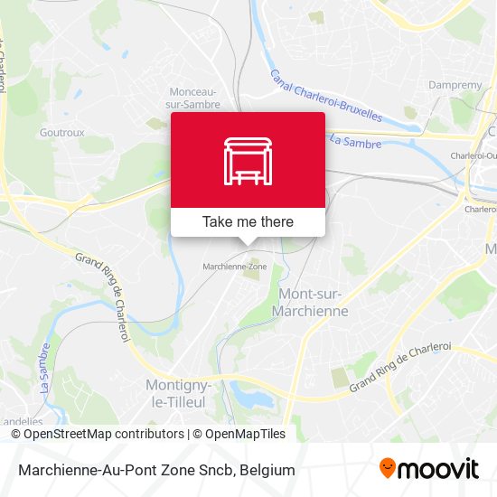 Marchienne-Au-Pont Zone Sncb map