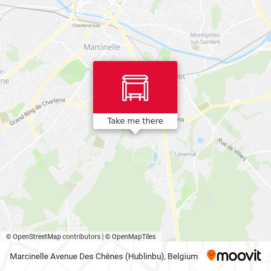 Marcinelle Avenue Des Chênes (Hublinbu) map