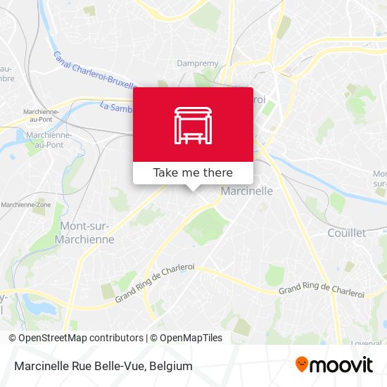 Marcinelle Rue Belle-Vue map