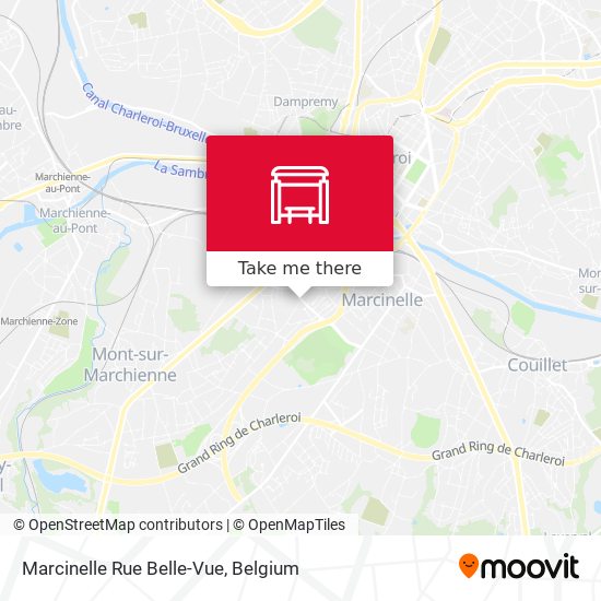 Marcinelle Rue Belle-Vue map