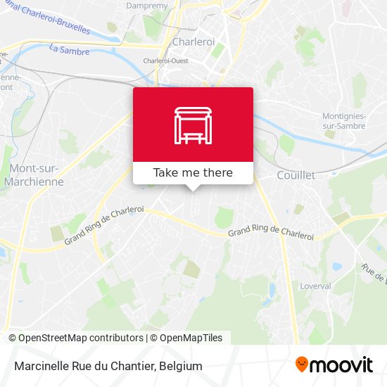 Marcinelle Rue du Chantier map