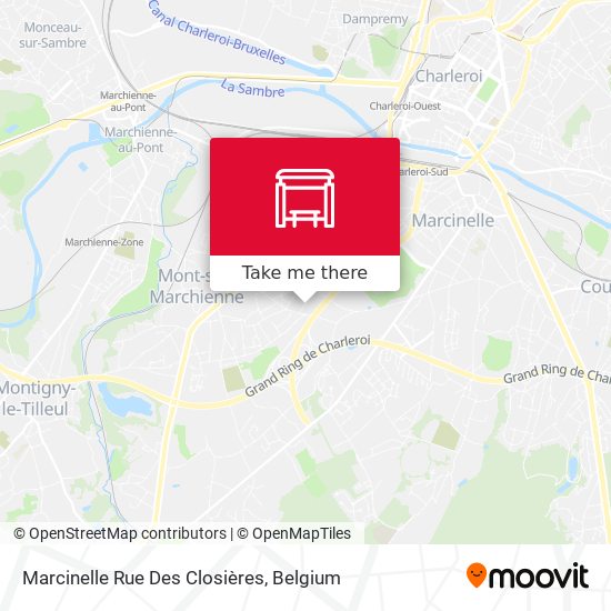 Marcinelle Rue Des Closières map