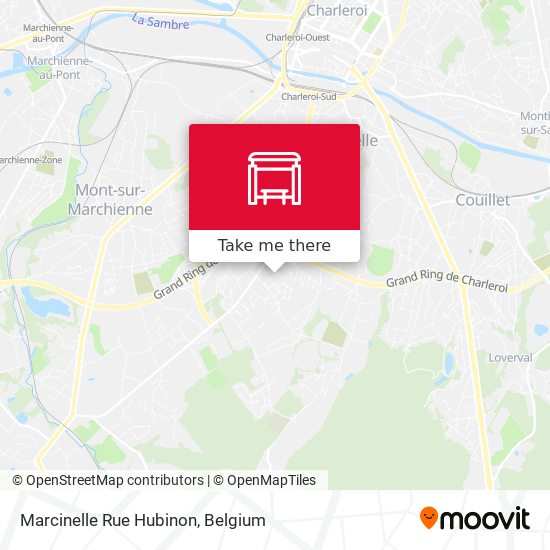 Marcinelle Rue Hubinon map