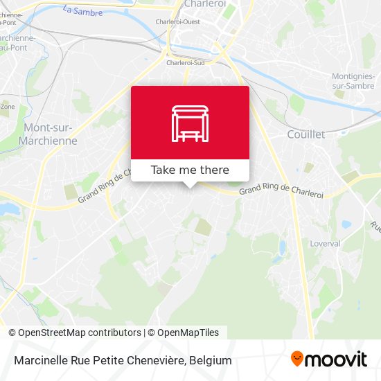 Marcinelle Rue Petite Chenevière map