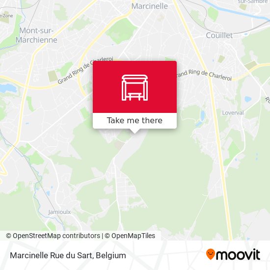 Marcinelle Rue du Sart map