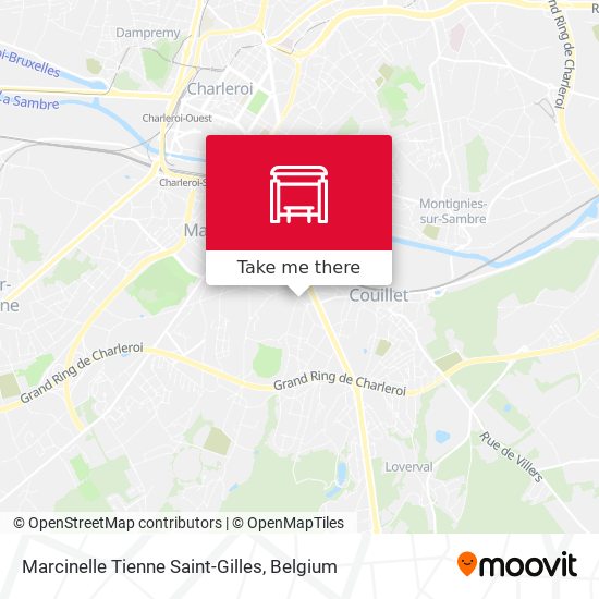 Marcinelle Tienne Saint-Gilles map