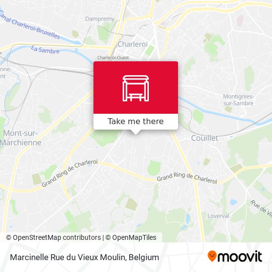 Marcinelle Rue du Vieux Moulin map