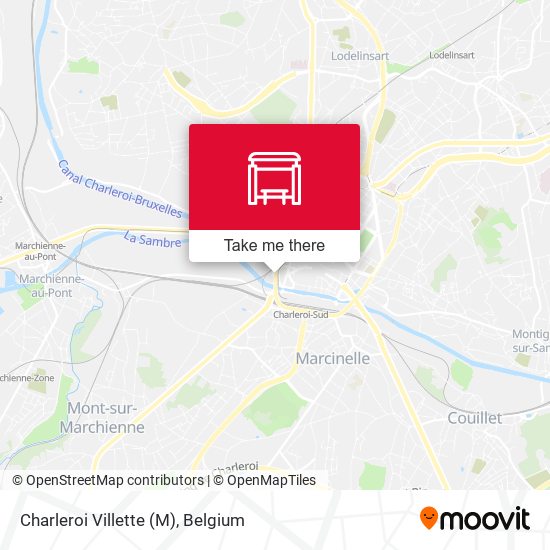 Charleroi Villette (M) map