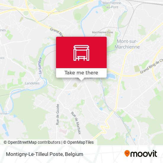 Montigny-Le-Tilleul Poste map