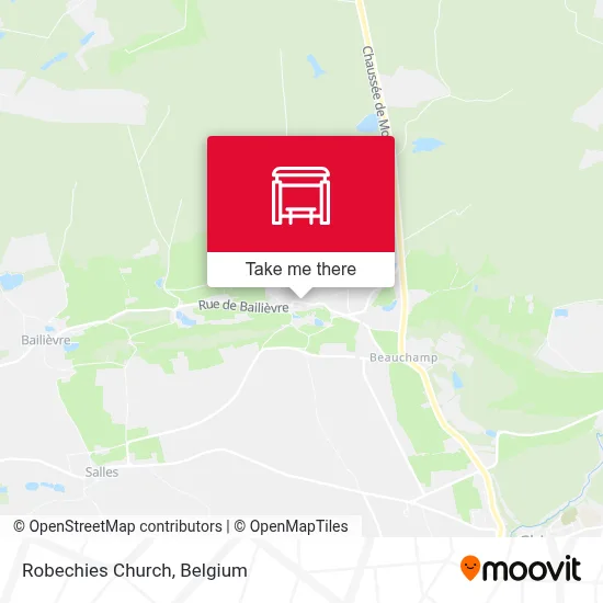 Robechies Church map