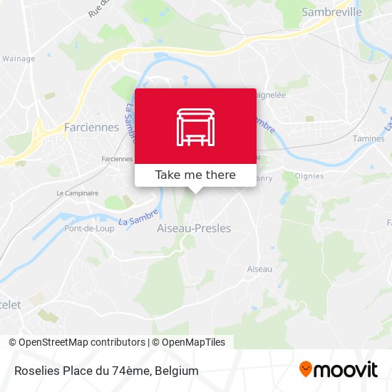 Roselies Place du 74ème map