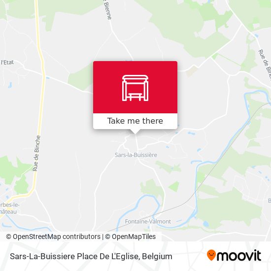Sars-La-Buissiere Place De L'Eglise map