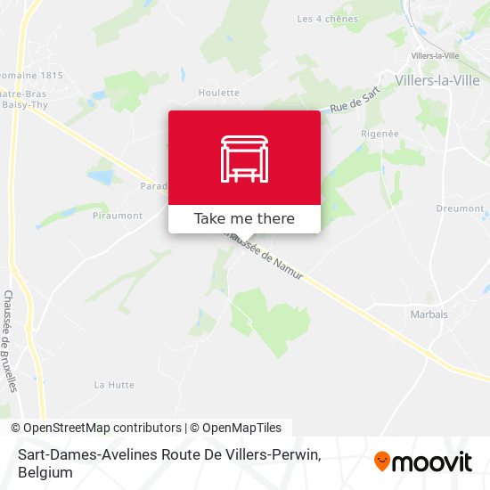 Sart-Dames-Avelines Route De Villers-Perwin map