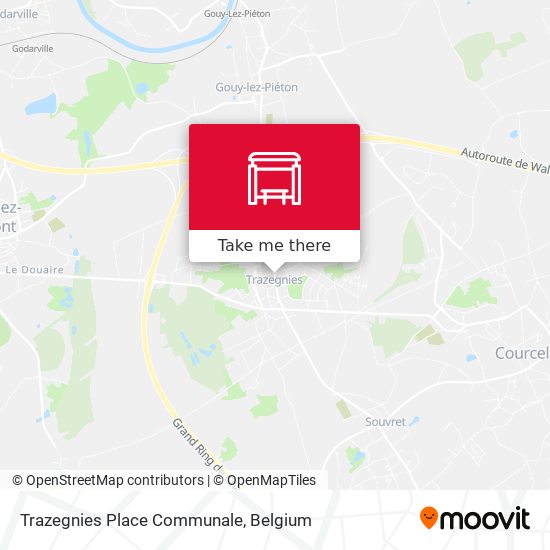 Trazegnies Place Communale map