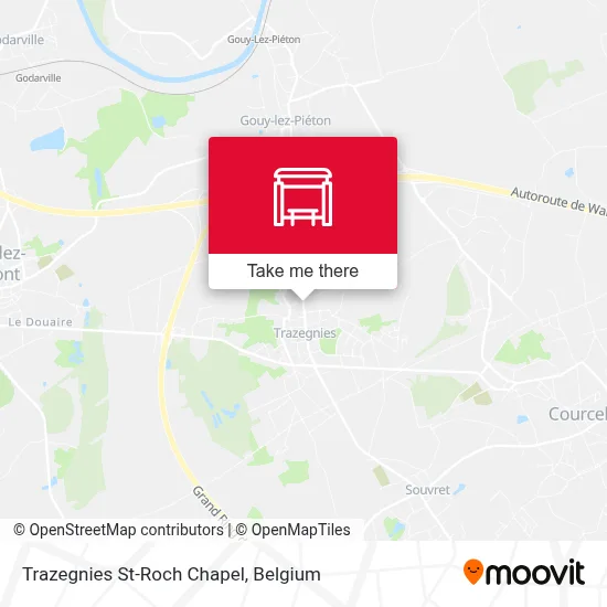 Trazegnies St-Roch Chapel map