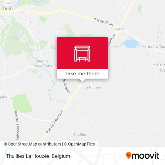 Thuillies La Houzée map