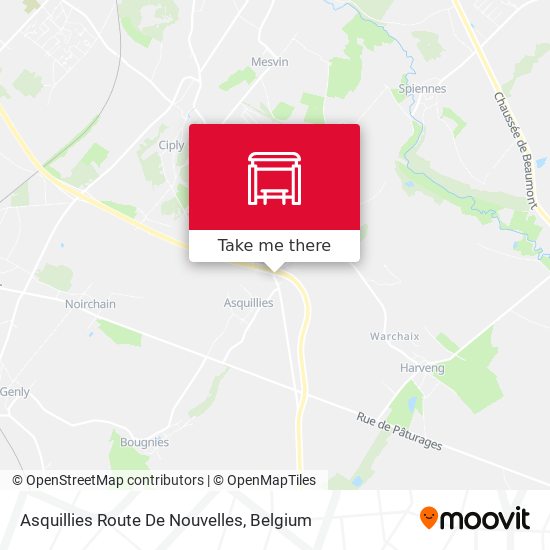 Asquillies Route De Nouvelles map