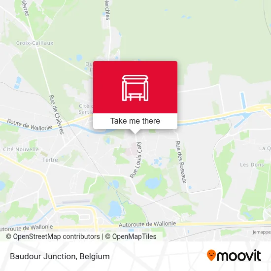 Baudour Junction map
