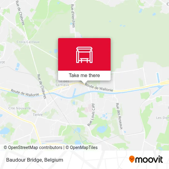 Baudour Bridge map