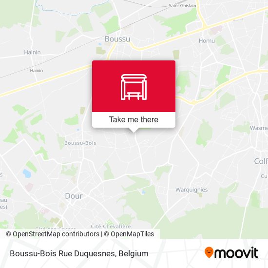 Boussu-Bois Rue Duquesnes plan