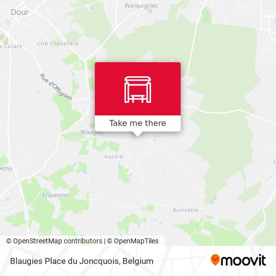 Blaugies Place du Joncquois map