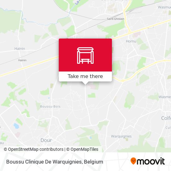 Boussu Clinique De Warquignies map