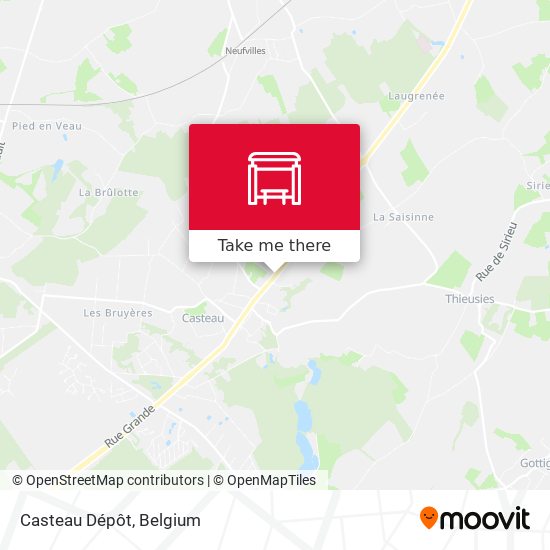 Casteau Dépôt map