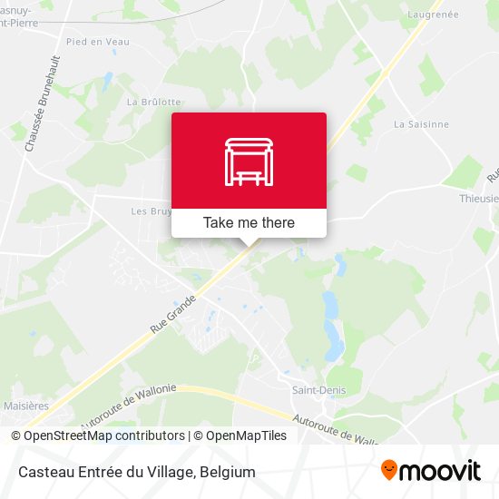 Casteau Entrée du Village map
