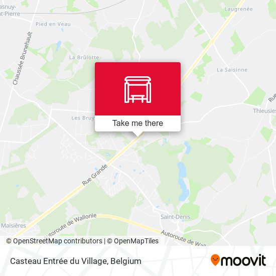Casteau Entrée du Village map