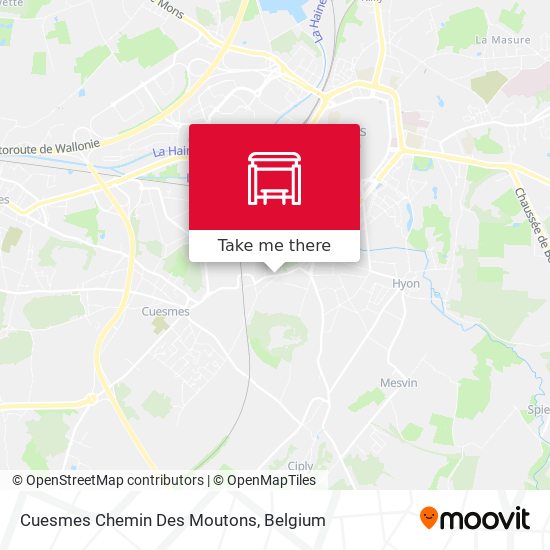Cuesmes Chemin Des Moutons map