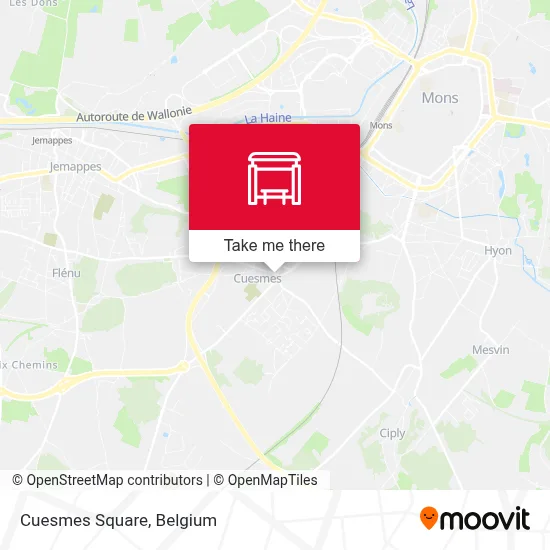 Cuesmes Square map