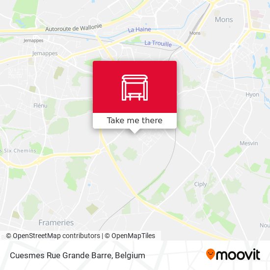 Cuesmes Rue Grande Barre plan