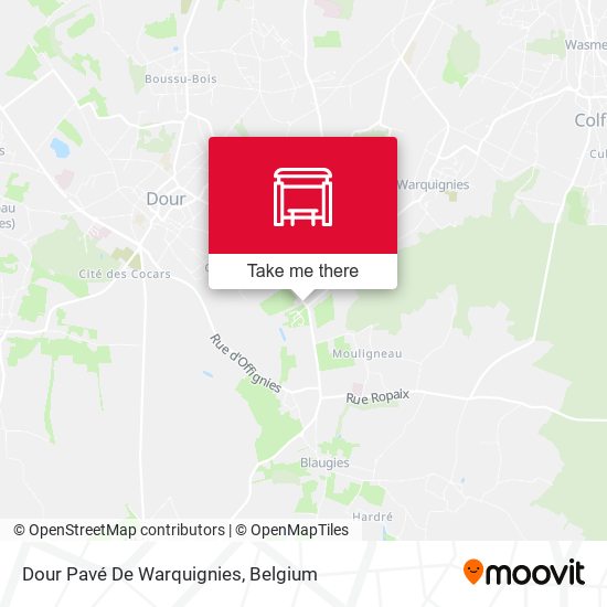 Dour Pavé De Warquignies map